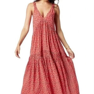 Joie Bondi Tiered Maxi Lined Dress in Tea Rose. Size Extra Large.